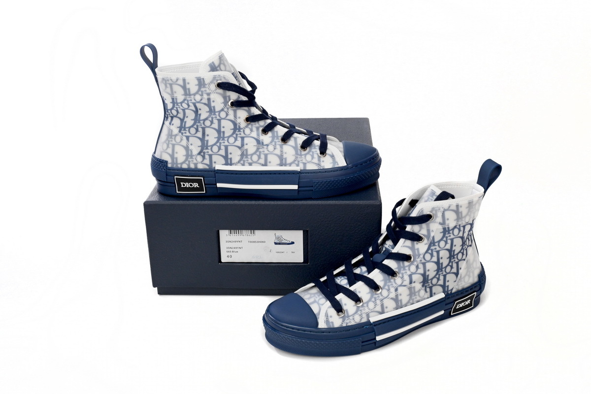 Dior B23 High Top Blue Oblique 3SH118YNT_H565