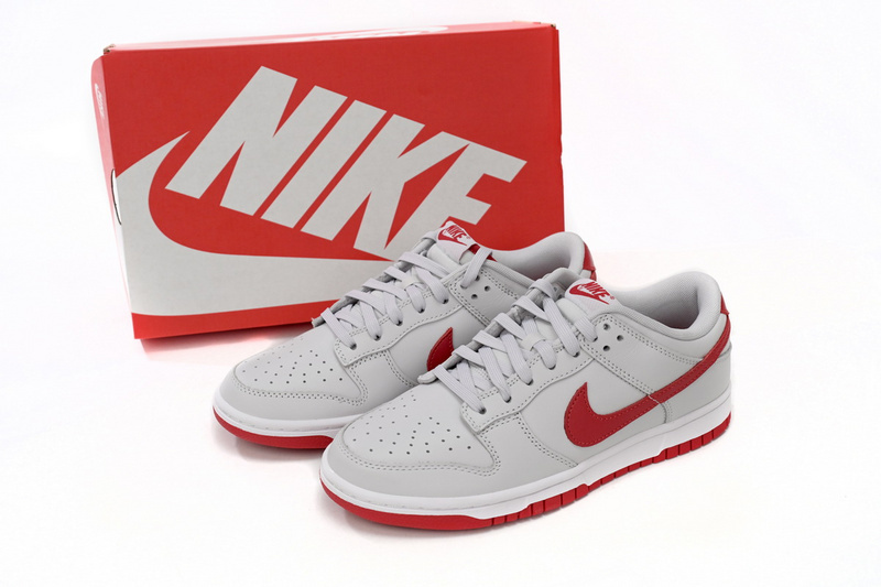 Nike Dunk Low Vast Grey Varsity Red Men