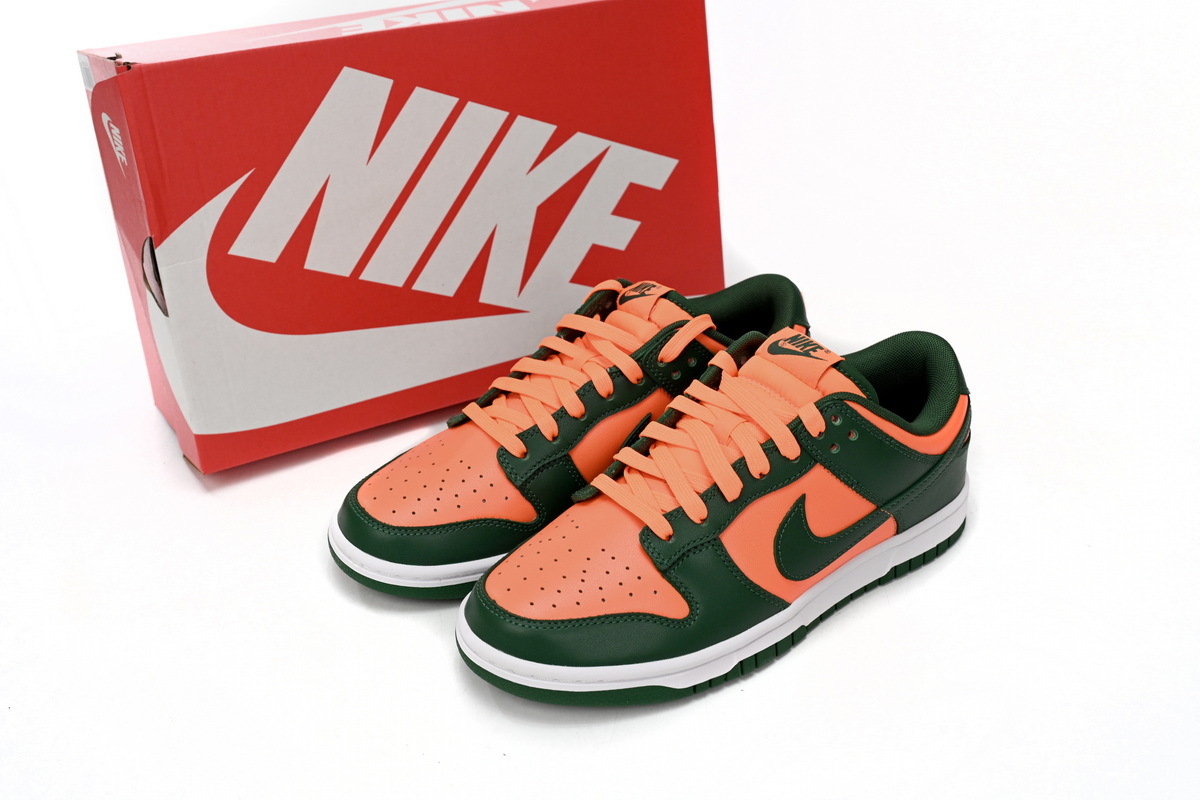 Dunk Low Miami Hurricanes Green Orange Men