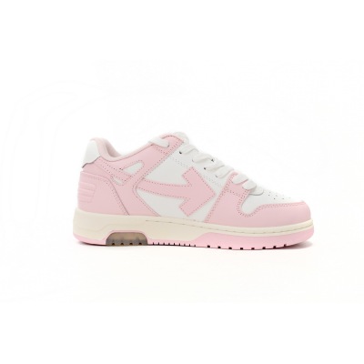 OFF-WHITE Out Of Office OOO Low Tops White Pink OMIA189 C99LEA00 13001 02