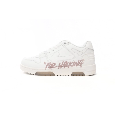OFF-WHITE Out Of Office OOO Low Tops For Walking White Pink OWIA259S 22LEA00 50130 01