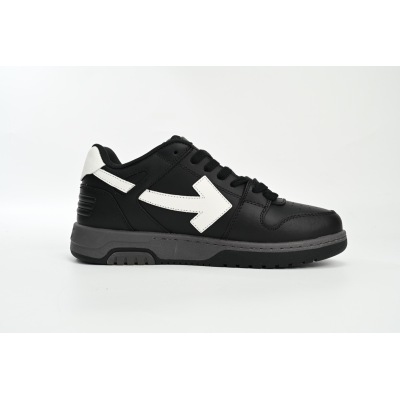 OFF-WHITE Out Of Office OOO Low Tops Black and White OMIA18 9C99LEA00 41001  02