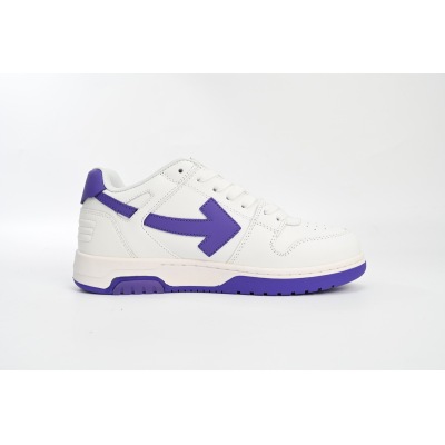 OFF-WHITE Out Of Office OOO Low Tops White and Purple OWIA259F 22LEA00 10135 02