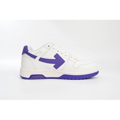 OFF-WHITE Out Of Office OOO Low Tops White and Purple OWIA259F 22LEA00 10135 02