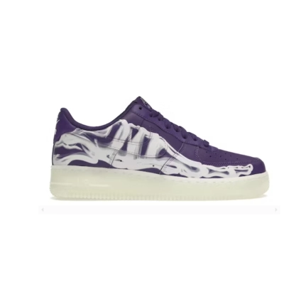 Nike Air Force 1 Low '07 QS Purple Skeleton Halloween CU8067-500 02