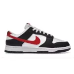 Dunk Low Black White Red