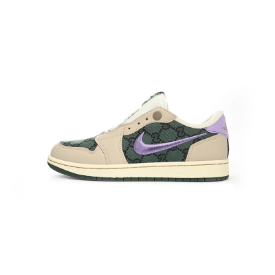 Air Jordan 1 Low Gucci Green Purple AV3918-800 01