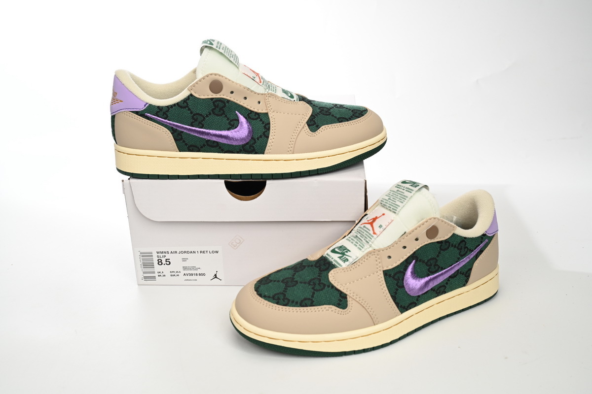 Air Jordan 1 Low Gucci Green Purple Men