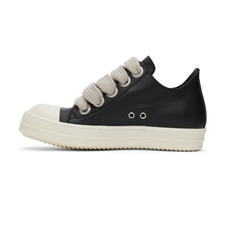 Rick Owens Jumbo Lace Padded Sneaks Low Black Milk