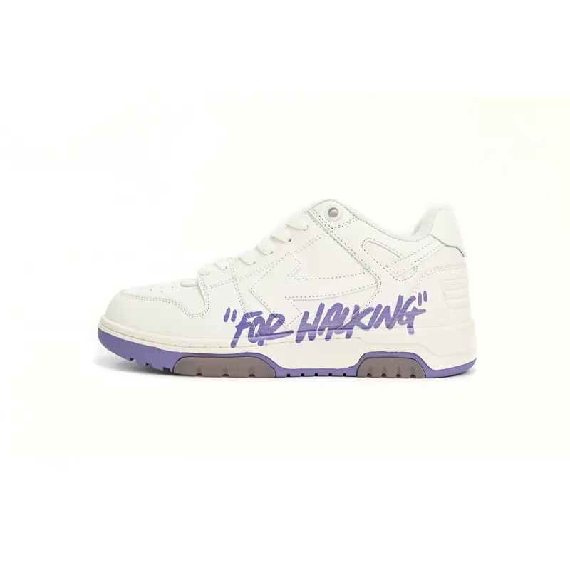 OFF-WHITE Out Of Office OOO Low Tops White Purple Printing OWIA259S 23LEA003 0136