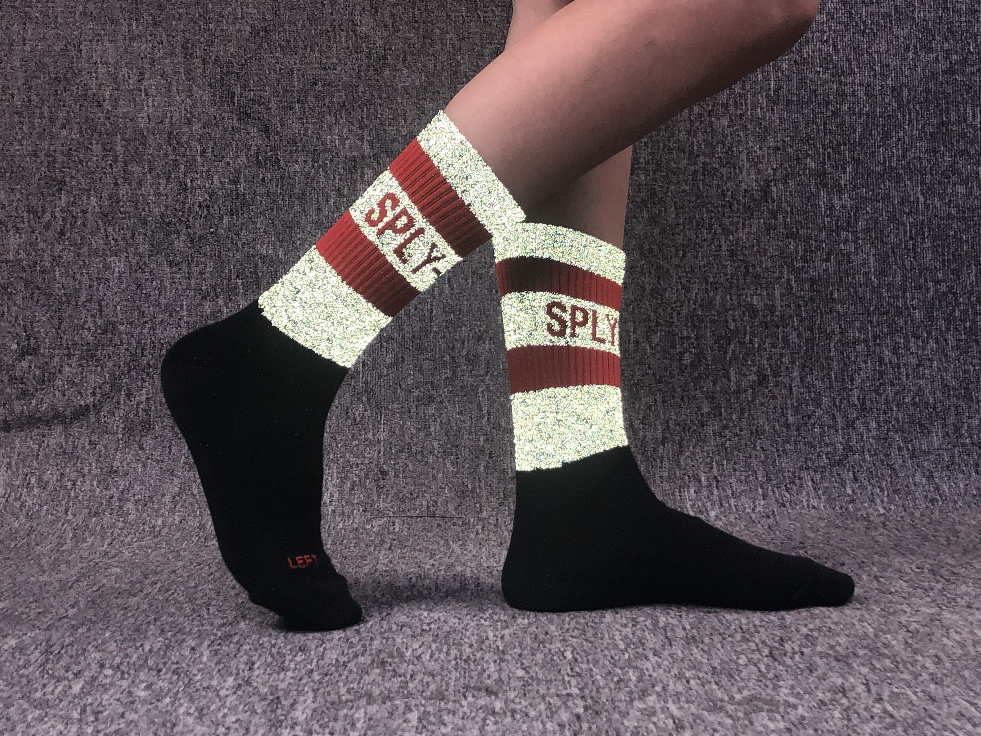 Yeezy Sply-350 Grey Reflective Sock