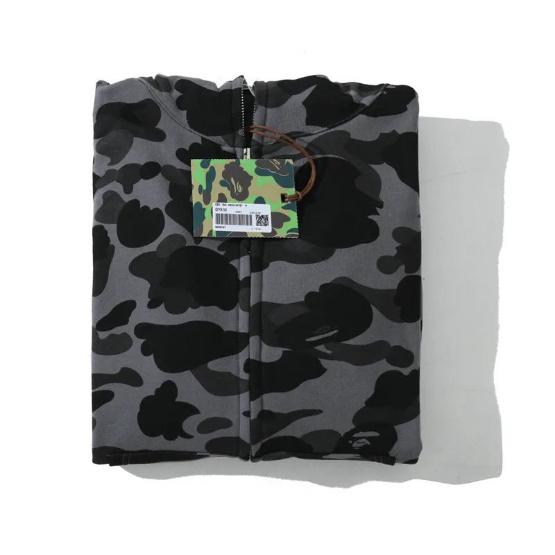 BAPE Color Camo Shark Zip Hoodie Black