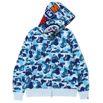 BAPE ABC Camo Shark Zip Hoodie Blue 02