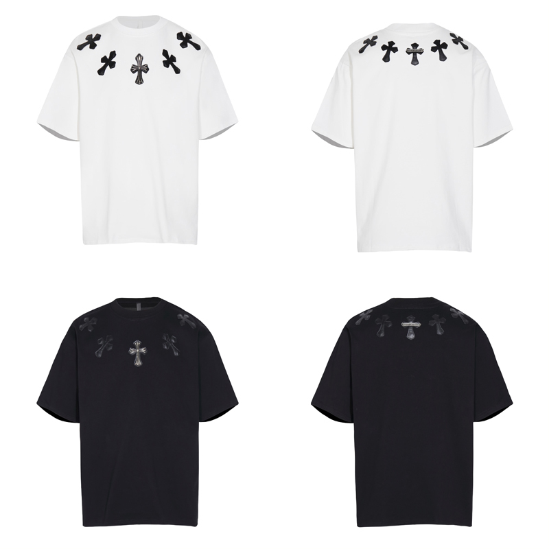 Chrome Heart Men's T-Shirt Black and White 
