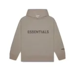 Fear of God Essentials Pullover Hoodie Applique Logo Taupe