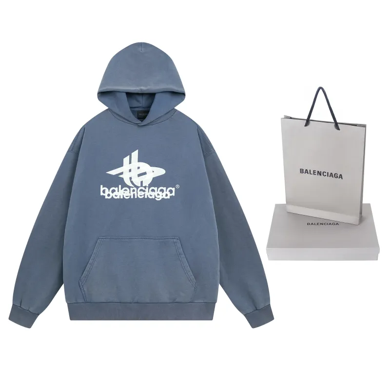 Ba*len*cia*ga hoodie blue bl238807