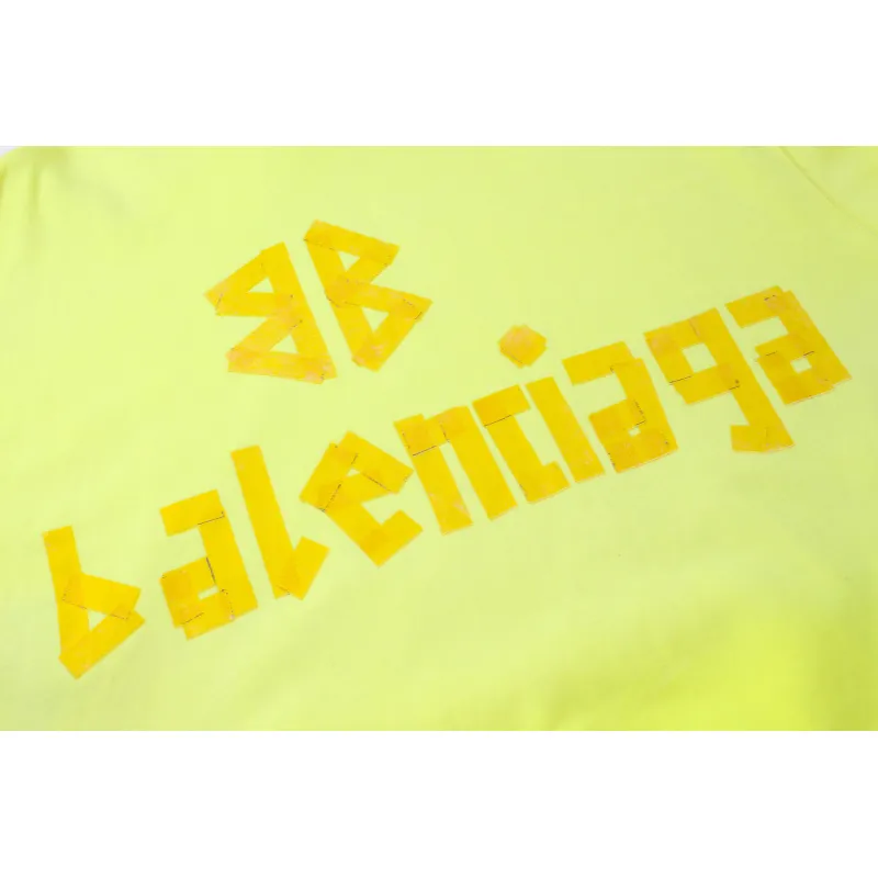 Ba*len*cia*ga ripped pocket hoodie fluo yellow bl238016