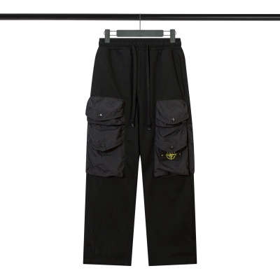 Stone Island Reactive Ice Camo Ripstop Cargo Pant Black 217# 01