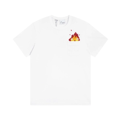 LOEWE x Howl’s Moving Castle Calcifer Cotton-Blend T-shirt White 01