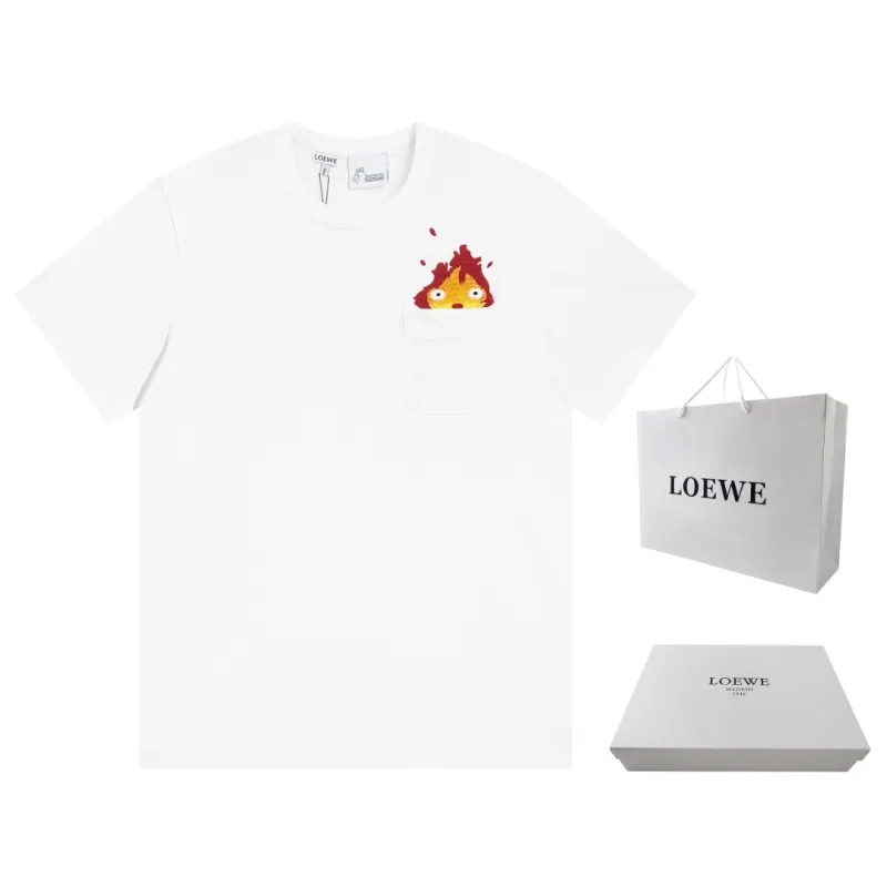 LOEWE x Howl’s Moving Castle Calcifer Cotton-Blend T-shirt White