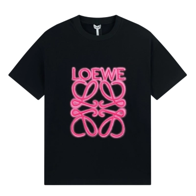 LOEWE Neon T-shirt Black/Fluo Pink 01