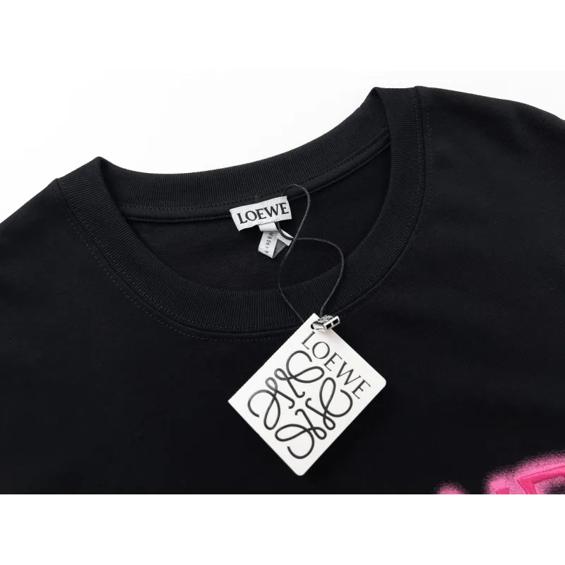 LOEWE Neon T-shirt Black/Fluo Pink