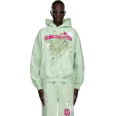 Sp5der SP5 Mint Hoodie Mint 5505 02