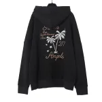 Palm Angles Hoodie in Black WD159#