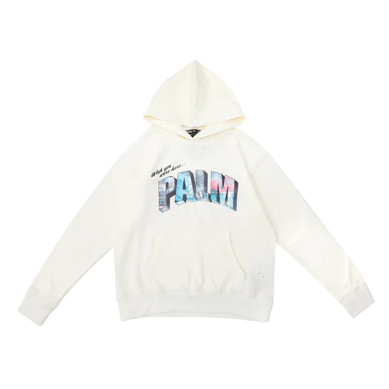 Palm Angels Logo-print Distressed Hoodie WD160#