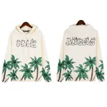 Palm Angels Palms & Skull Vintage Hoodie White/Green BRA5209