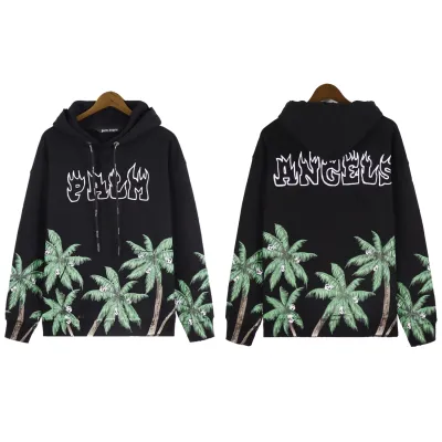Palm Angels Palms & Skulls Vintage Crewneck Black/Green BRA5209 01