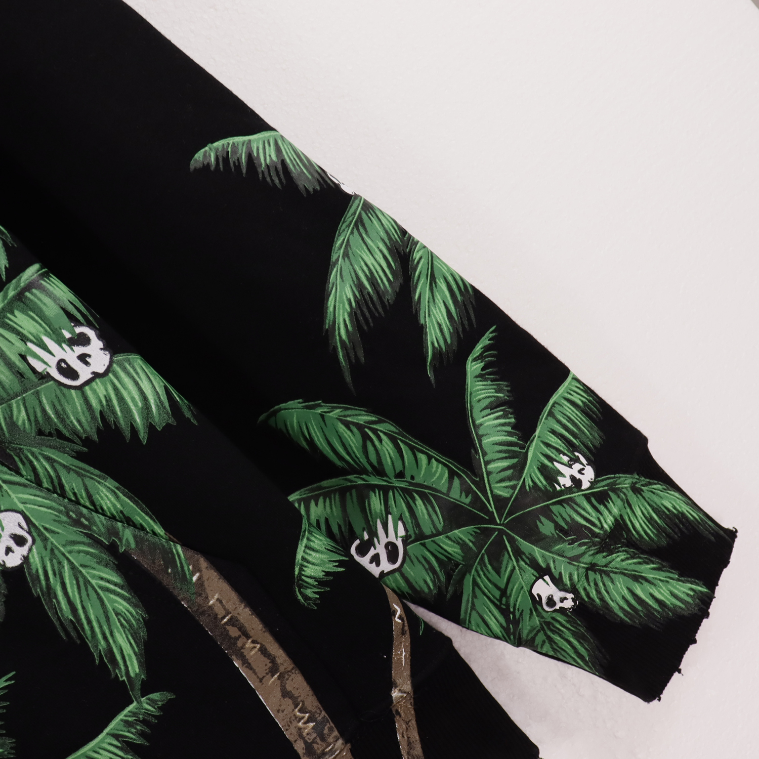 Palm Angels Palms & Skulls Vintage Crewneck Black/Green BRA5209