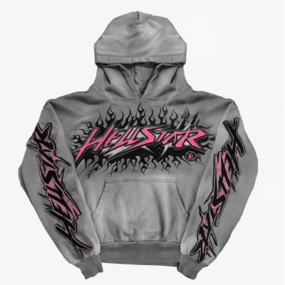 Hellstar Brainwashed Without Brain Hoodie Grey 01