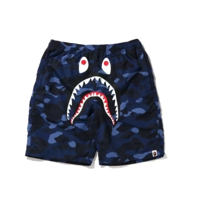 BAPE Color Camo Shark Beach Shorts Navy 01