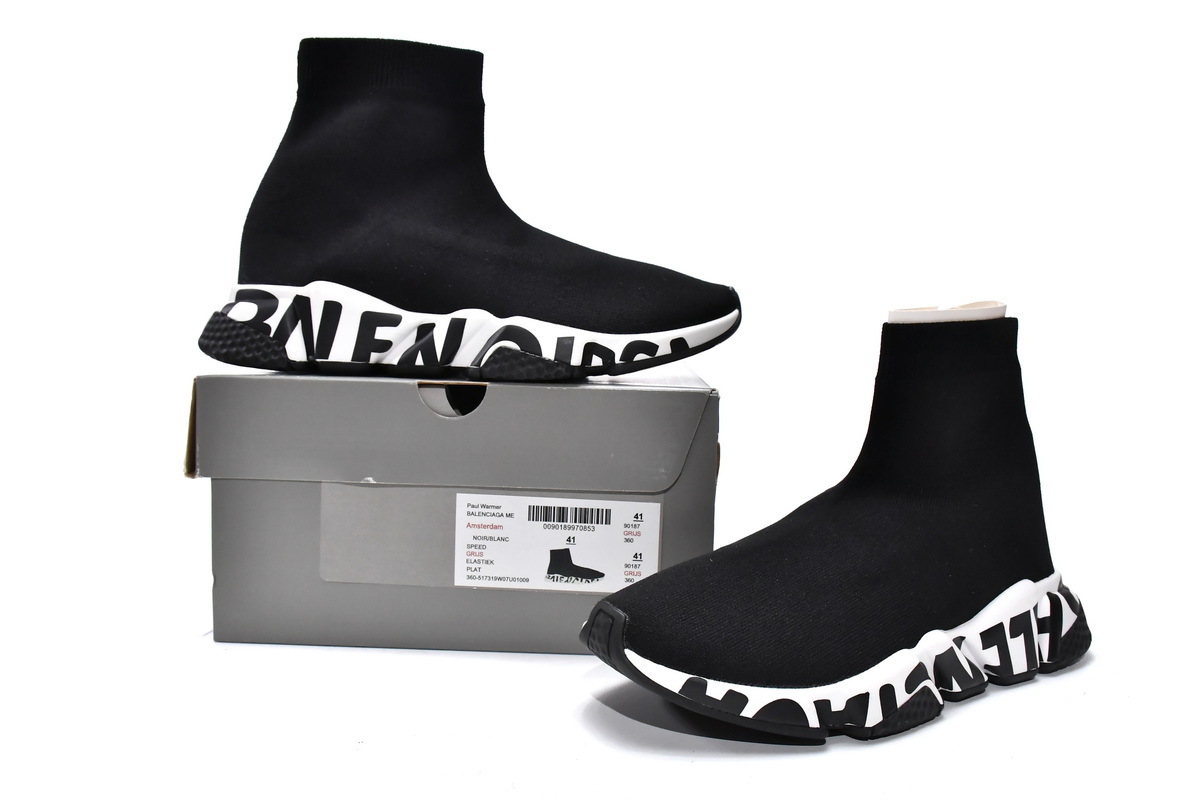 Balenciaga Speed Trainer Graffiti Black