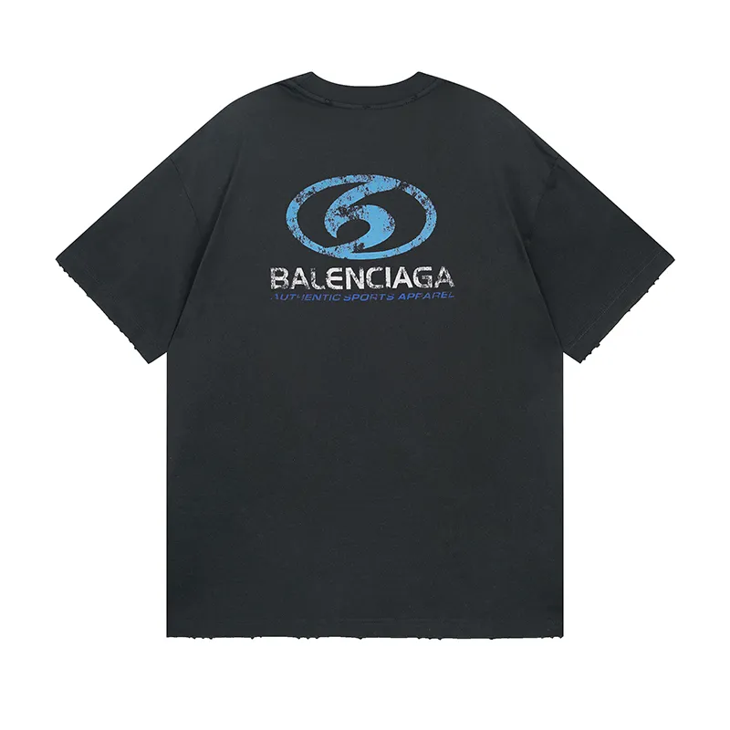 Ba*len*cia*ga surfer logo t-shirt in vintage jersey