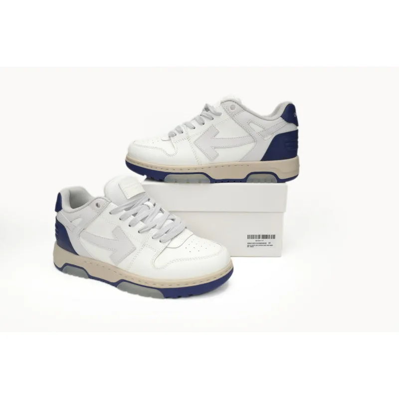 OFF-WHITE Out Of Office OOO Low Tops White and Blue OMIA189F 23LEA005 0546