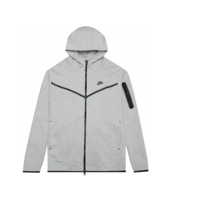 Nike Sportswear Tech Fleece Full Zip Hoodie and Joggers Set Grey 02