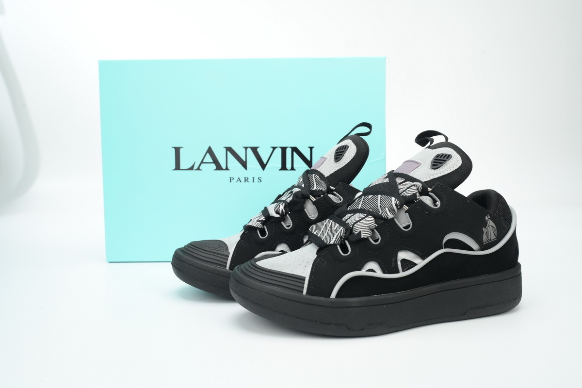 Lanvin Curb Sneaker Black Grey FM-SKRK11-REFL-P2210