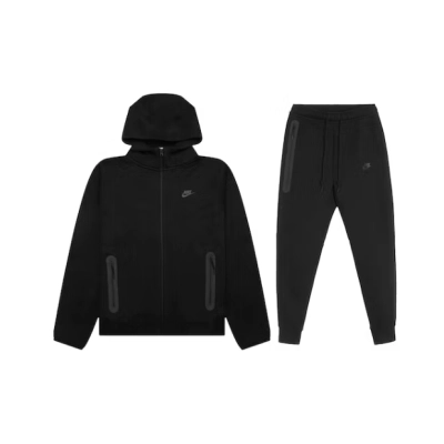 Nike Sportswear Tech Fleece Full-Zip Hoodie & Joggers Set Black/Black 01