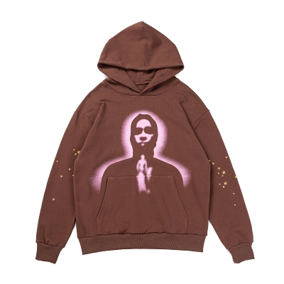 Sp5der Hoodie Brown 01