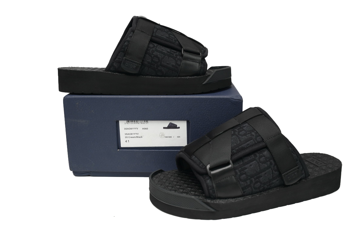 Alpha Sandal Oblique Black