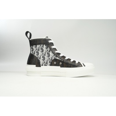 B23 High-Top Black and White Oblique Canvas  02