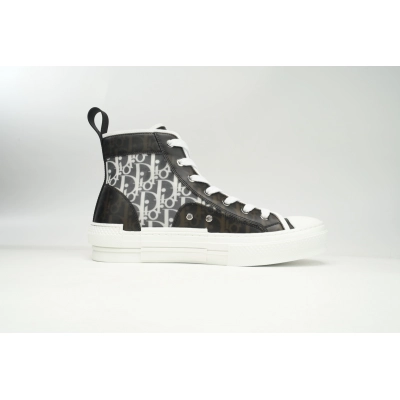 B23 High-Top Black and White Oblique Canvas  02