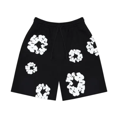 Denim Tears The Cotton Wreath Shorts Black 02