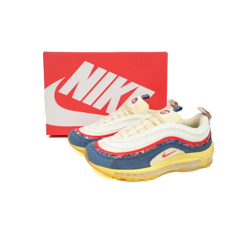 Nike Air Max 97 Coconut Milk Fossil Denim Red DV1486-162