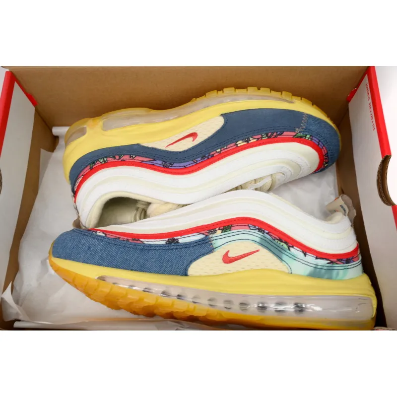 Nike Air Max 97 Coconut Milk Fossil Denim Red DV1486-162