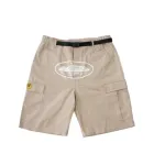 Corteiz Alcatraz Cargo Shorts Beige