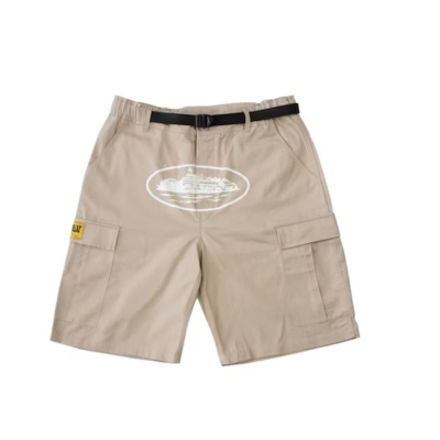 Corteiz Alcatraz Cargo Shorts Beige 01