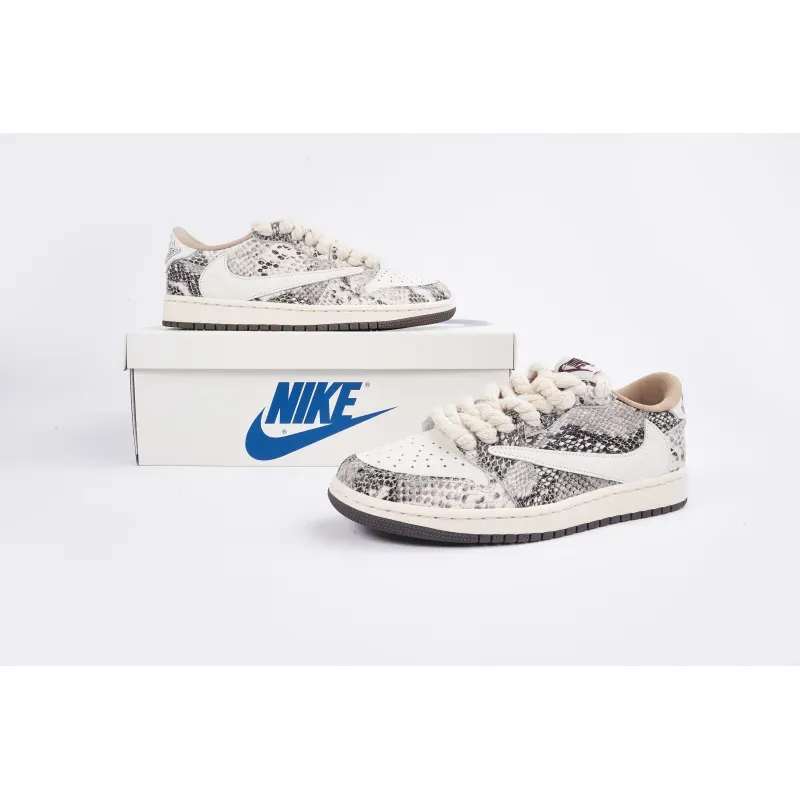 Jordan 1 Low Travis Scott Crackle Snake Skin